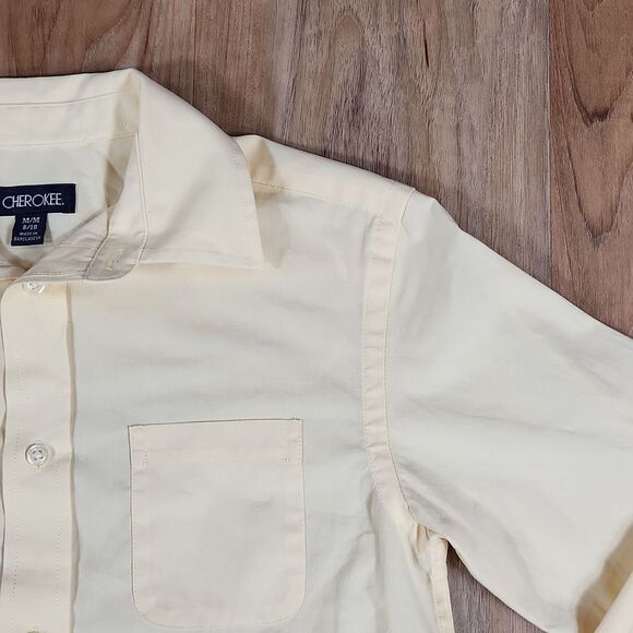 🧡FREE w/Purchase Cherokee Yellow Buttoned Long Sleeve Shirt Medium - Picture 5 of 11